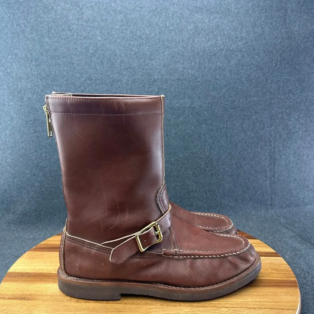 Russell Moccasin Men's Zephyr Brown Leather Hunting Boots 6798 Size 9D